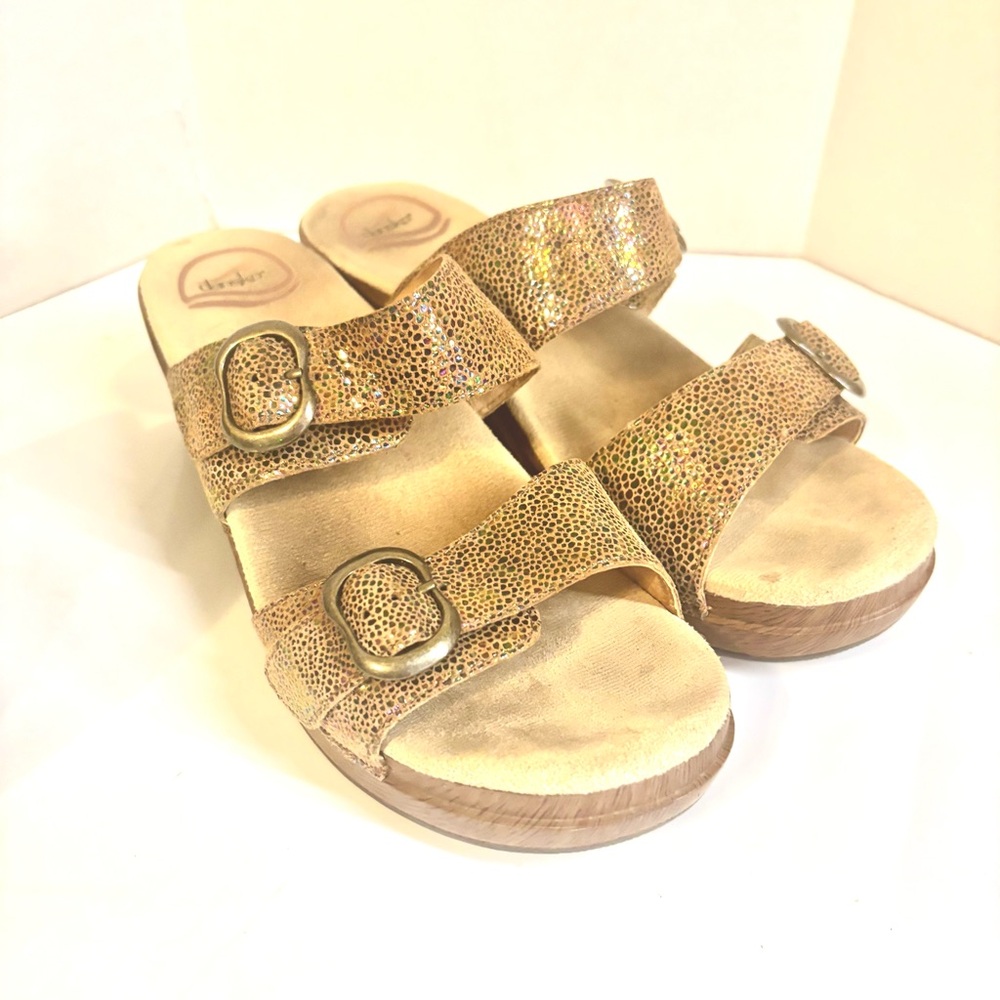 Sophie Sand Stained Glass Slide Sandal by Dansko, Size 39